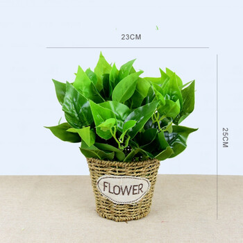 果林轩仿真植物盆栽摆件小盆景塑料假花仿真花室内装饰绿植草绿萝小