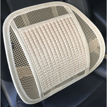夏季汽车用座垫护腰垫腰靠背驾驶员木珠通风透气网背靠垫凉垫 麦穗