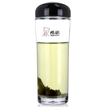 希诺310ml隔热PC杯 抗摔塑料杯 水杯子XN-8033黑色