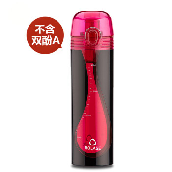 劳乐仕 时尚运动水壶带盖随手杯 创意塑料水杯便携 学生杯子防漏 海洋蓝500ml