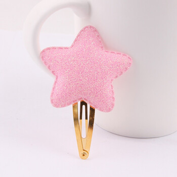 可爱公主亮片发夹宝宝刘海边夹女童头花小女孩发卡子 五角星粉色bb夹