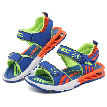 男童凉鞋子学生夏新款沙滩露趾小中大童儿童凉鞋男sz 906宝蓝 35 内长