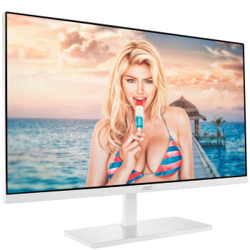 
                                        AOC I2579V/WS 25英寸IPS广视角窄边框爱眼不闪屏液晶显示器（白色/银色）                