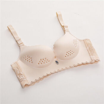 鑫淼夏季女士无痕内衣文胸套装无钢圈蕾丝透气性感聚拢收副乳胸罩