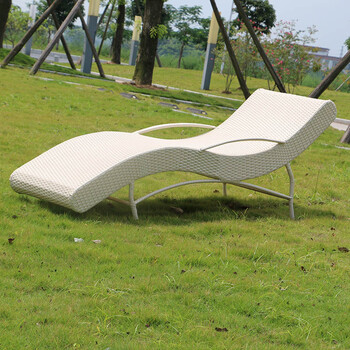 户外家具乘凉休闲椅子藤编躺床阳台游泳池躺椅度假村沙发室外庭院躺床