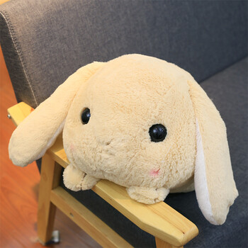 兔子办公室汽车枕头午休午睡趴枕抱枕被子毯子两用空调毯 卡其色兔子