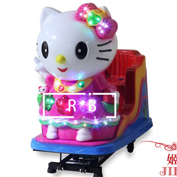 电动摇摇车投币2018新款小孩儿童玩具带音乐摇摆机 简约版kt猫