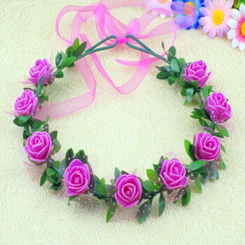 花环头饰 六一儿童节幼儿头花儿童舞蹈花环跳舞玫瑰花头环学生演出