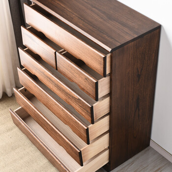 卧室家具 斗柜 帝梦舒 斗柜实木简约现代整装发货木头柜子卧室储物柜