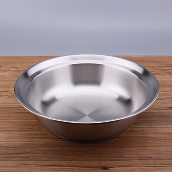 新款单 18/10不锈钢火锅盆洗菜和面酸菜鱼大煎锅复底电磁炉用30cmsn