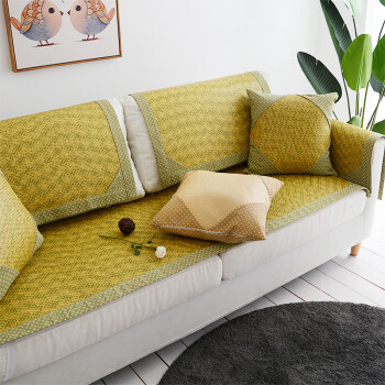 夏季沙发垫子简约现代清新自然客厅三人沙发凉席坐垫草席 御藤