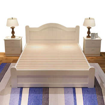 硬板床公主木床床硬床硬松木木床公主白色单人床欧式