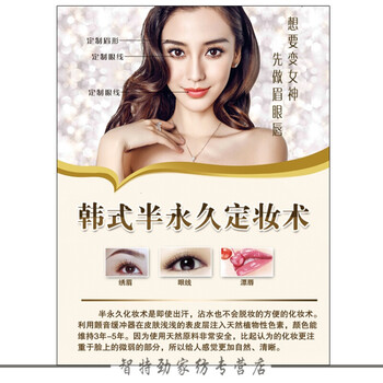 半裝飾畫半海報紋繡廣告海報宣傳畫圖片眉眼唇裝飾畫掛畫 銀色 a1 30*