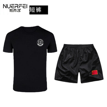 红海运动特警服短袖t恤男中国军迷服饰男装体能训练服保安夏季定制