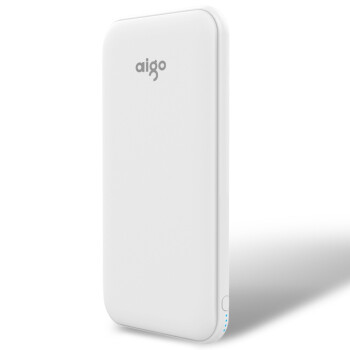 
                                        
                                                                                aigo爱国者电子出品充电宝TF100超薄小巧便携10000mAh移动电源小鲜肉轻薄聚合物 适用于华为小米苹果白色                