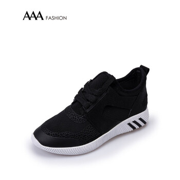 aaa 时尚舒适透气拼接女士休闲鞋 黑色 230