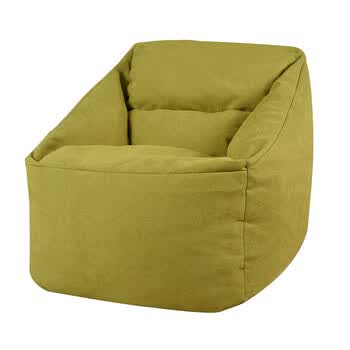 可拆洗布艺单人小户型客厅卧室休闲懒人沙发椅 绿色 eps颗粒填充版