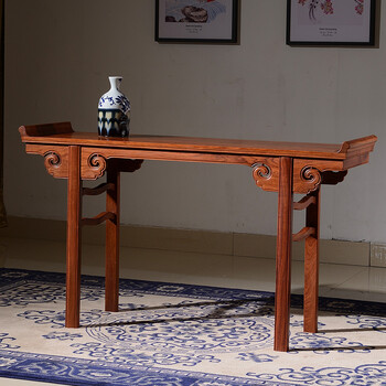 家具平头条案实供桌翘头案条几玄关桌sn3539 翘头条案(120*40*80) 整