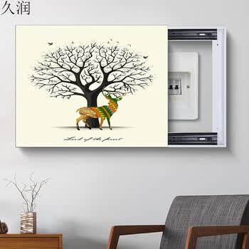 电表箱装饰画创意推拉式配电箱电闸盒电源总开关遮挡画装饰盒壁画生活