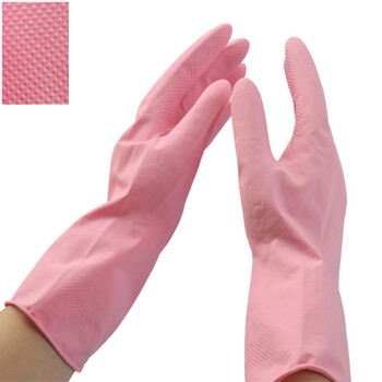 40克夏季薄款护肤防水30cm柔软服帖洗碗刷碗清洁胶皮塑胶橡胶手套