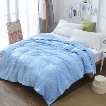 桑蚕丝被夏被混合夏凉被空调被双人单人子母被芯春秋被薄被子 天蓝色