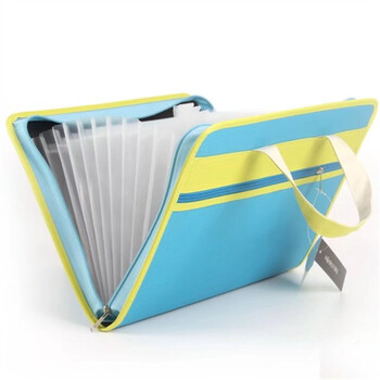 a4彩色风琴包多层文件夹学生用牛津帆布手提拉链资料公文包试卷文件袋