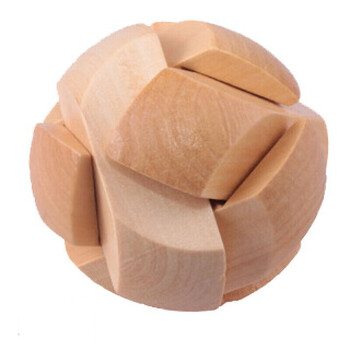 扣解锁儿童礼物小学生孔明锁鲁班锁木制休闲娱乐 足球