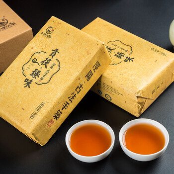 古渡茯茶 陕西泾阳茯茶 黑茶金花茯砖 贡茯臻味礼盒900g