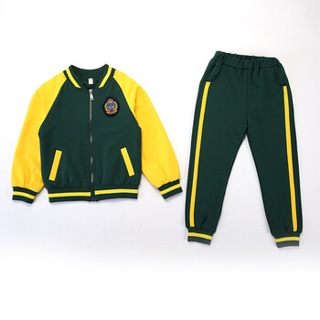 校服儿童春季套装幼儿园服小学生班服子运动会体操比赛服装 黄色