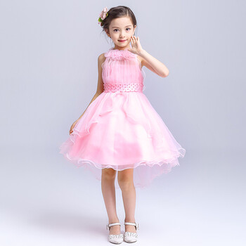 女童婚纱燕尾礼服裙花童装中大童装蓬蓬公主裙韩版舞蹈走秀演出服