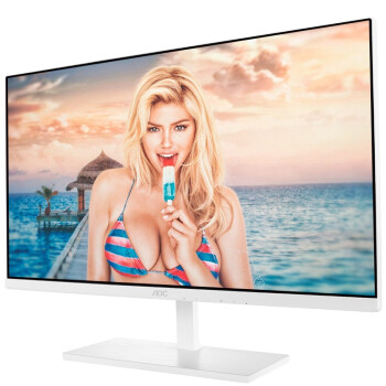 
                                        AOC I2579V/WS 25英寸IPS广视角窄边框爱眼不闪屏液晶显示器（白色/银色）                
