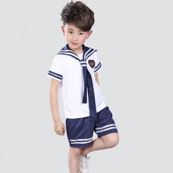 六一儿童小海军水手演出服小学生海军校服班服运动会合唱服表演服 男