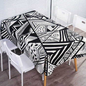 桌布布艺ins棉麻小清新现代简约桌垫家用北欧防水防烫免洗餐桌布sn