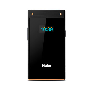 海尔（Haier）M316 移动/联通2G 翻盖老人手机 钢琴黑