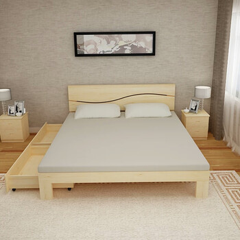 加宽实木双人松木榻榻米床1.5 1.8米简易拼接单人木头床1.01.