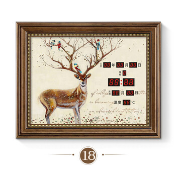 美式电表箱装饰画带钟表万年历配电箱电源开关遮挡总电闸箱盒挂画 18