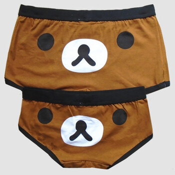 老虎纹棉男士内裤平角裤性感中腰四角裤头夏季透气吸汗情侣潮 棕色