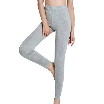 单件女秋裤保暖裤线裤棉毛裤衬裤修身柔软大码薄款内穿秋裤 灰色 170