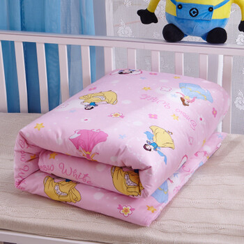 纯棉儿童棉被小孩幼儿园午睡小被子加厚春秋冬被棉花婴儿薄被 白雪