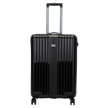 瑞世（SUISSEWIN）万向轮拉杆箱 SN8808 商务出差旅行箱 简约休闲条纹登机箱 20英寸 黑色