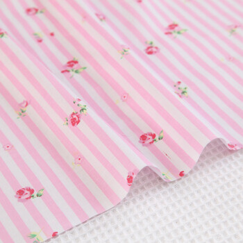 
                                        天使雅儿  韩式棉斜纹印花田园碎花儿童床品布料手工面料 可定制床品 粉倾小碎花 单买布料-A版小粉佳一米                