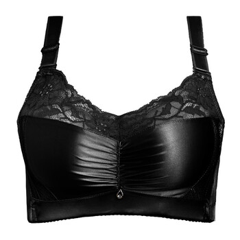 厚款新品无钢圈聚拢调整型性感内衣女士小胸胸罩文胸直立棉 黑色 75a