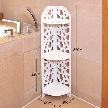 浴室置物架卫生间转角架落地三角架子厕所卫浴洗手间墙角架收纳架 3层