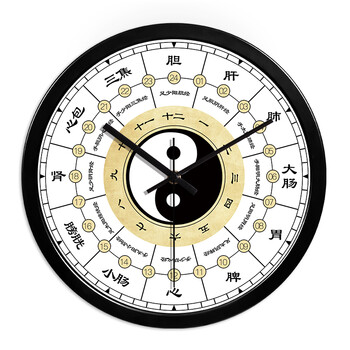中国风八卦挂钟客厅大气镇宅时英钟创意壁挂个性八挂钟表 ch295黑针
