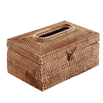 tntlove 越南藤编纸巾筒卷纸盒客厅卫生间厕所圆形卷纸筒圆筒纸巾收纳