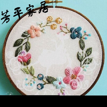 新手初學歐式手工刺繡材料包diy免畫圖 花環(不含繡繃)