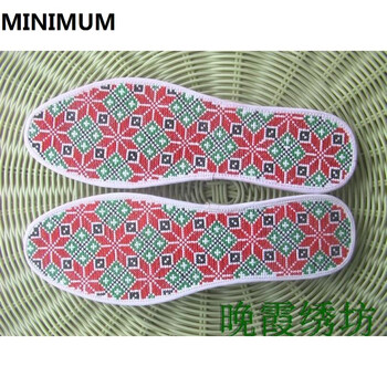 手工鞋垫十字绣成品男女款全棉布加厚传统几何图案吸汗 八角花现货 38