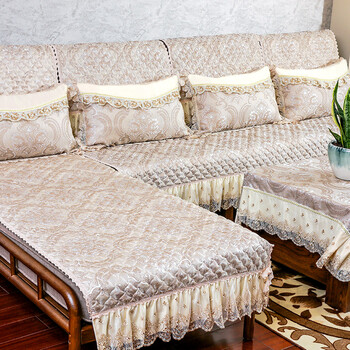 松萝 欧式沙发垫四季通用布艺实木沙发坐垫全包沙发套罩巾定做 慕瑾