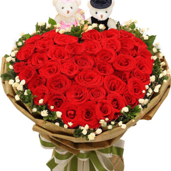 节鲜花速递33朵99朵11朵红玫瑰百合混搭花束安阳鹤壁送花 33朵玫瑰h