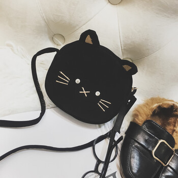 斜挎包卡通可爱萌宝宝包女童公主时尚包单肩小包女孩包包 黑色款一